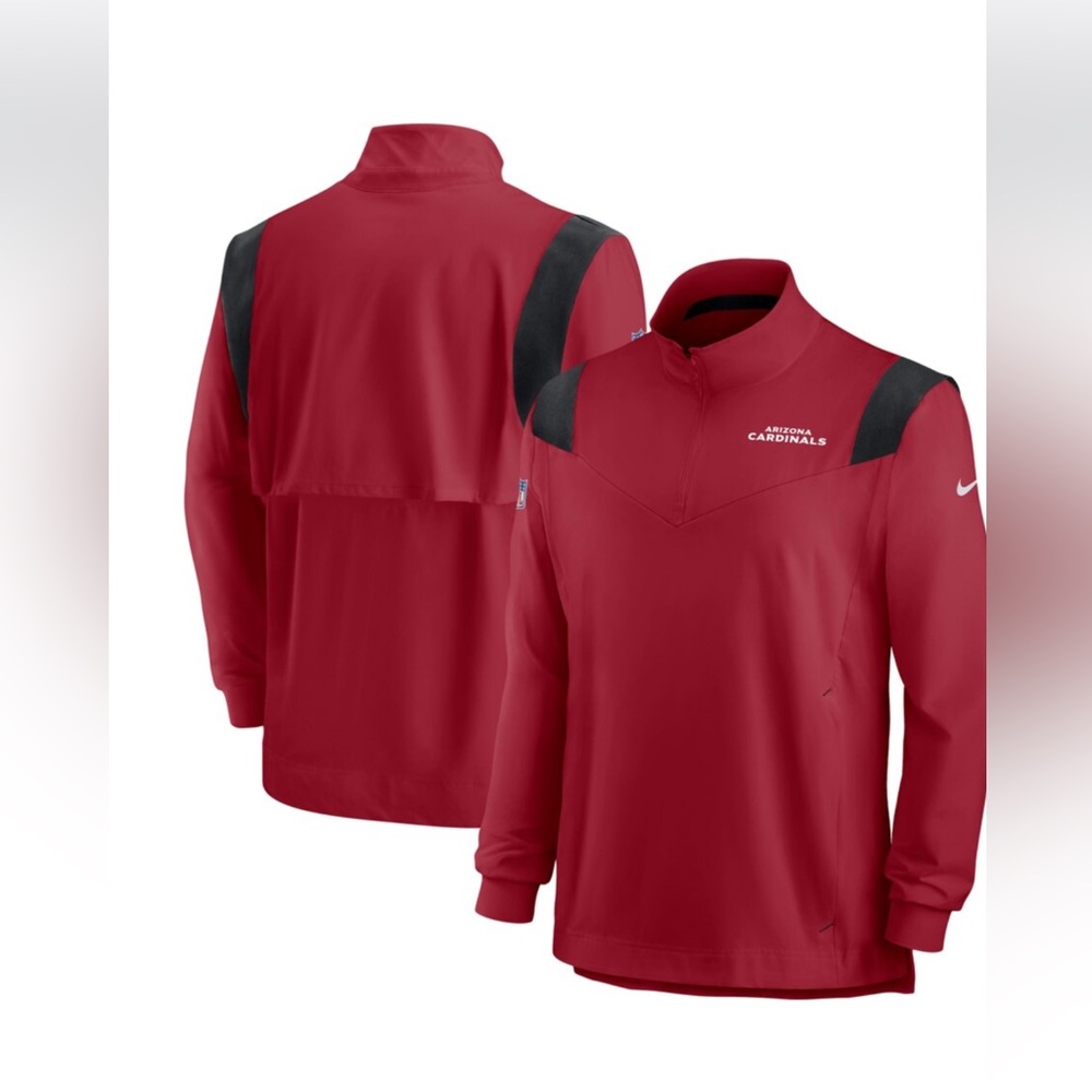 Men’s Arizona Cardinals Nike Sideline Coaches Repel Quarter-Zip Jacket Large